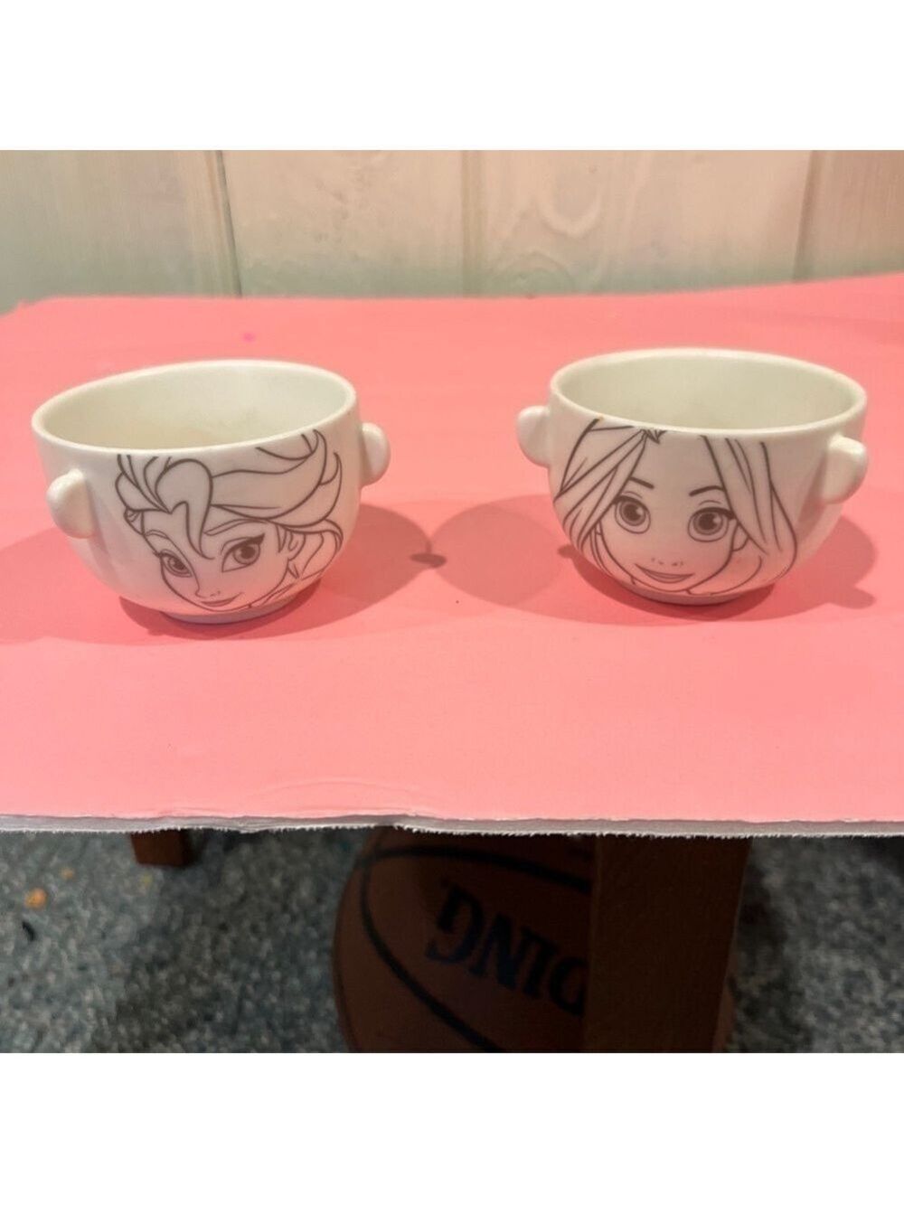 Disney Children's Princess Ceramic Bowls Set of 2